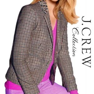 J Crew Collection Schoolboy Houndstooth Blazer